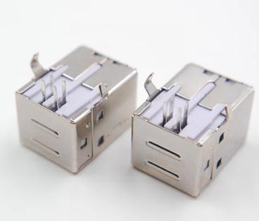 打印機(jī)用USB母頭/B型接口/USB方形口/方頭母座/90度/彎腳